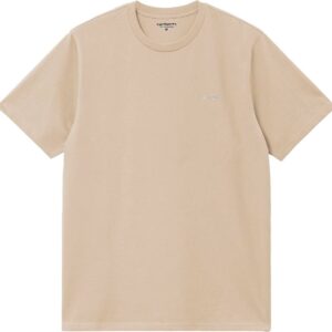 S/S Script Embroidery T-Shirt Fleur de Sel White