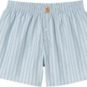 Cotton Boxer Grimsby Stripe Blue Fog