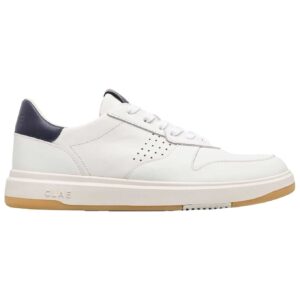 Moses White Leather Navy