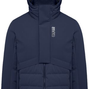 Men Hybrid Down Ski Jacket Navy Blue