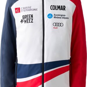 Men Ski Jacket France White Navy Blue Bright Red