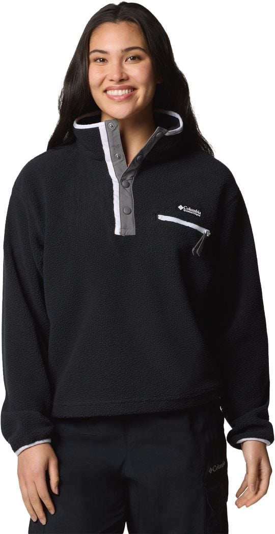 Helvetia II Cropped Half Snap Fleece Black