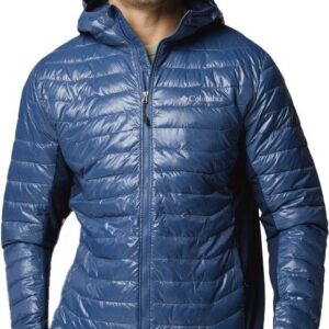 Powder Pass Hybrid Hooded Jacket Dark Mountain, Collegiate Navy