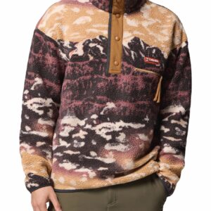 Helvetia II Printed Half Snap Fleece Camel Brown Sisters