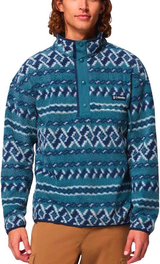 Helvetia II Printed Half Snap Fleece Everblue Knitknot