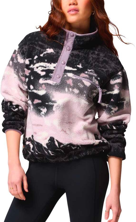 Helvetia II Printed Cropped Half Snap Shale Purple Sisters