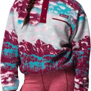 Helvetia II Printed Cropped Half Snap Rich Wine Sisters Rich Wine