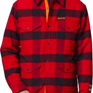 High Cascades Shirt Jacket Red Dahlia Tims Buffalo Plaid