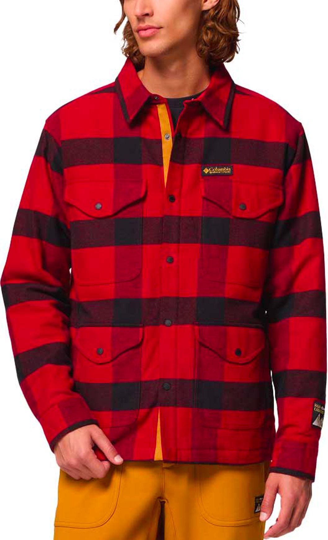 High Cascades Shirt Jacket Red Dahlia Tims Buffalo Plaid