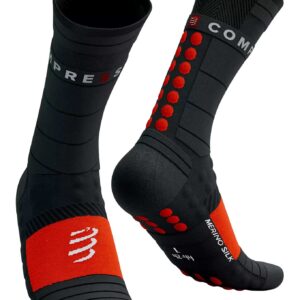 Pro Racing Socks Winter Run Black/High Risk Red