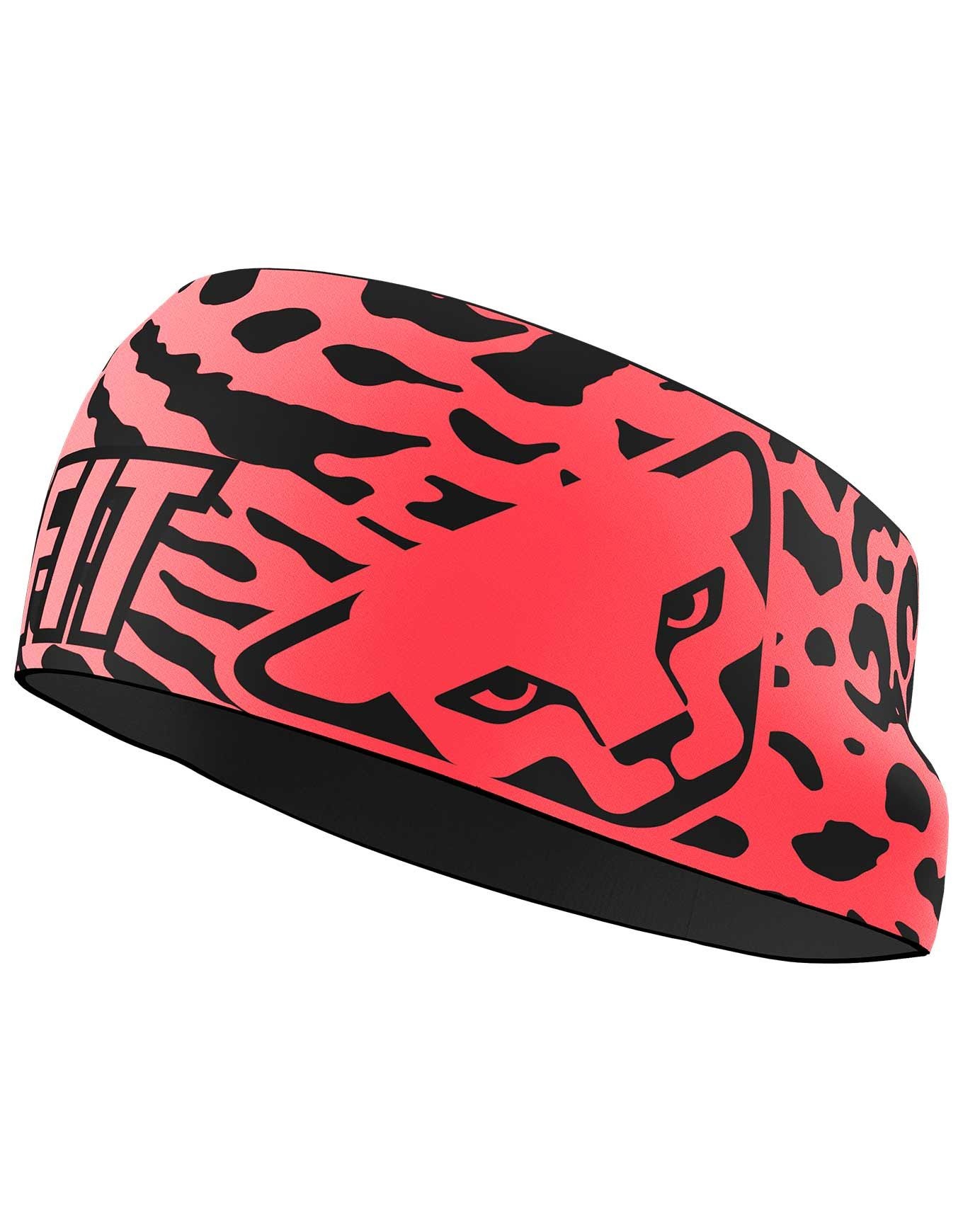 Graphic Performance Headband Ultra Coral Leo