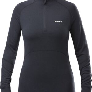 W Sarenne Merino Half Zip Black