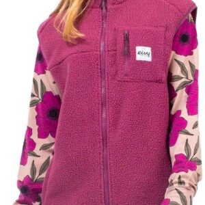 Lumberjackie Sherpa Vest Pinkgundy