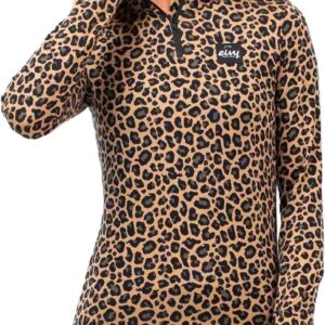 Journey Merino Wool Top Black Leopard