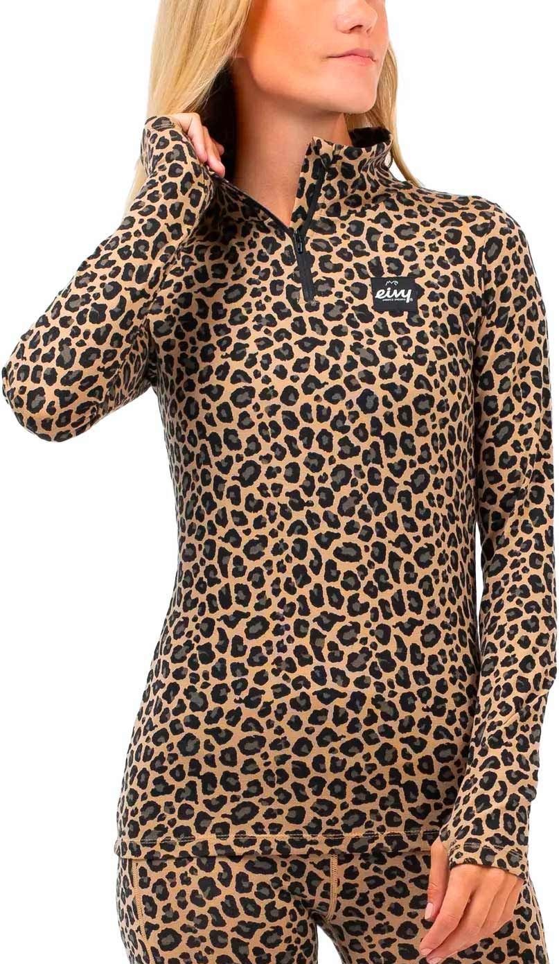 Journey Merino Wool Top Black Leopard