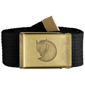 Canvas Brass Belt Black