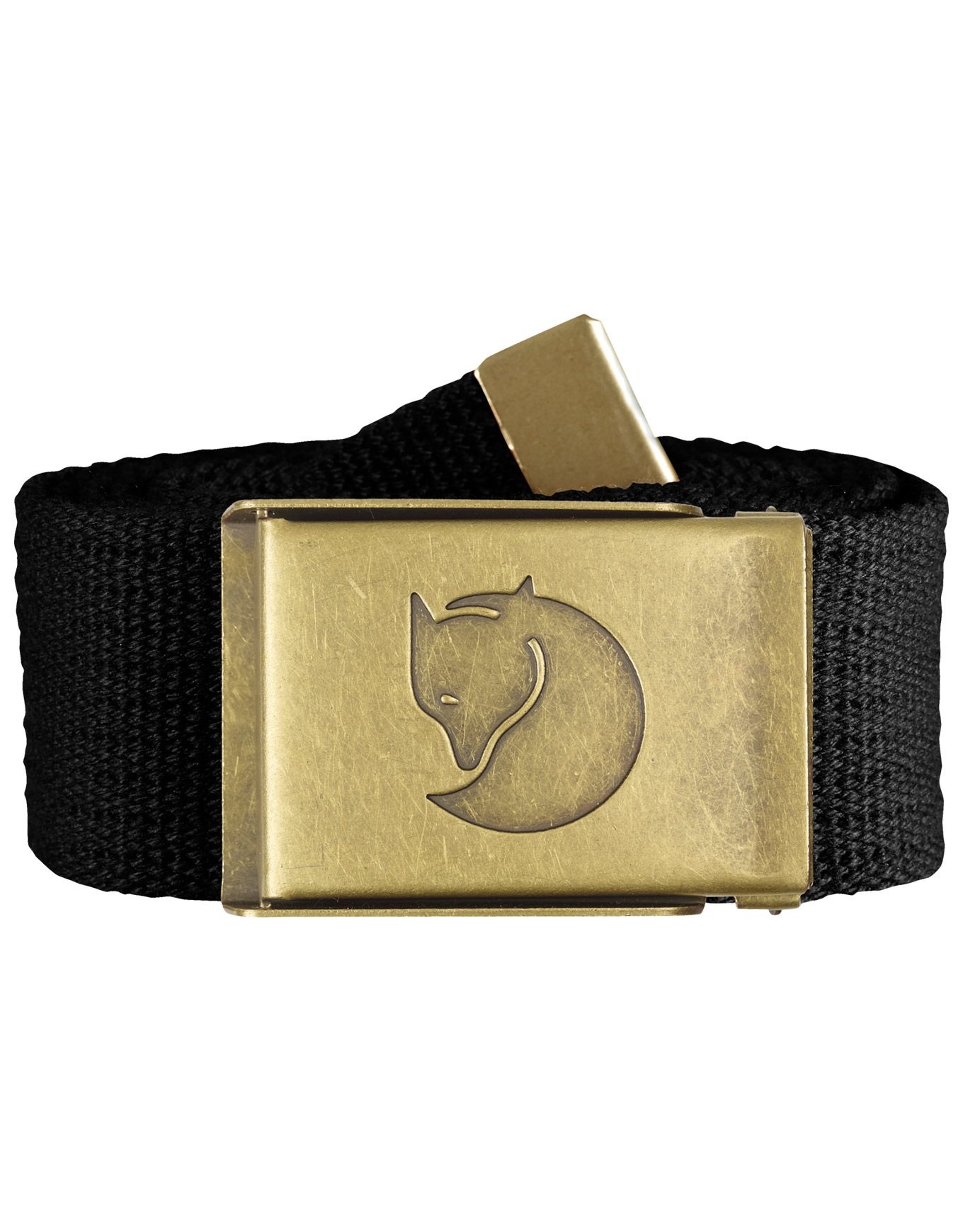 Canvas Brass Belt Black
