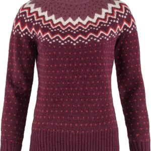 Övik Knit Sweater W Dark Garnet
