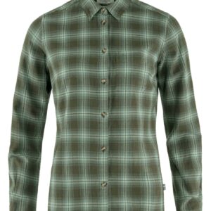Övik Flannel Shirt W Deep Forest Patina Green