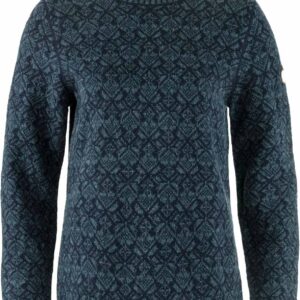 Snow Round Neck Sweater W Dark Navy