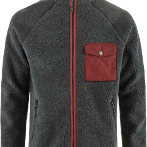 Vardag Pile Fleece M Dark Grey Maroon