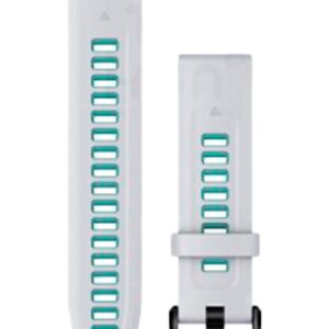 Bracelet QuickFit 20mm Silicone Blanc / Vert d'eau