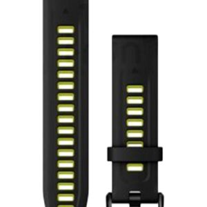 Bracelet QuickFit 20mm Silicone Noir / Jaune