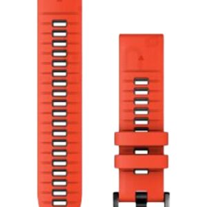 Bracelet QuickFit 22mm Silicone Rouge feu / Graphite