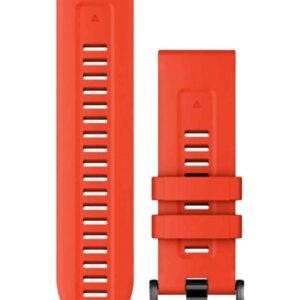 Bracelet QuickFit 26mm Silicone Rouge feu / Graphite