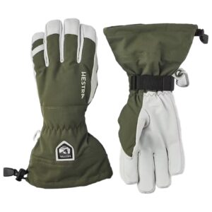 Army Leather Heli Ski Glove Olive