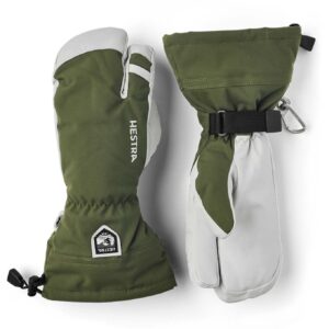 Army Leather Heli Ski 3-Fingers Olive