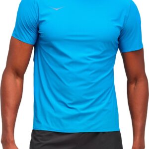 M Airolite Run Short Sleeve Hoka Blue