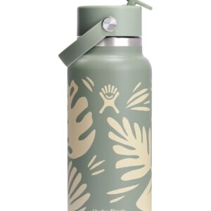 32 Oz Wide Flex Straw Cap Botanical Bliss Agave