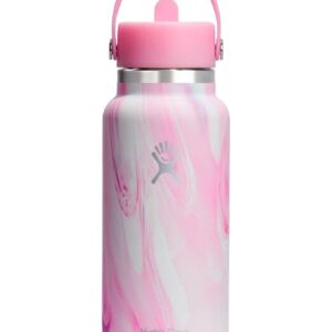 32 Oz Wide Flex Straw Cap Jelly Pink