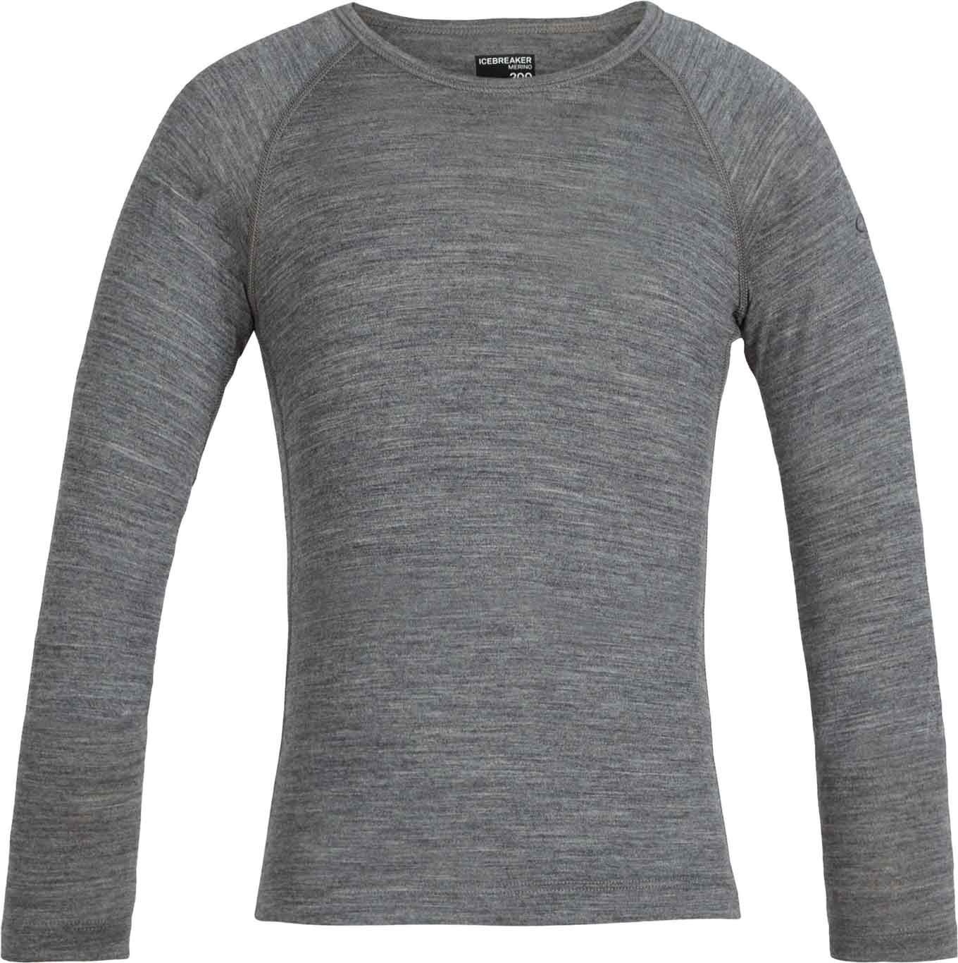 K Merino 200 Oasis LS Crewe Gritstone Heather