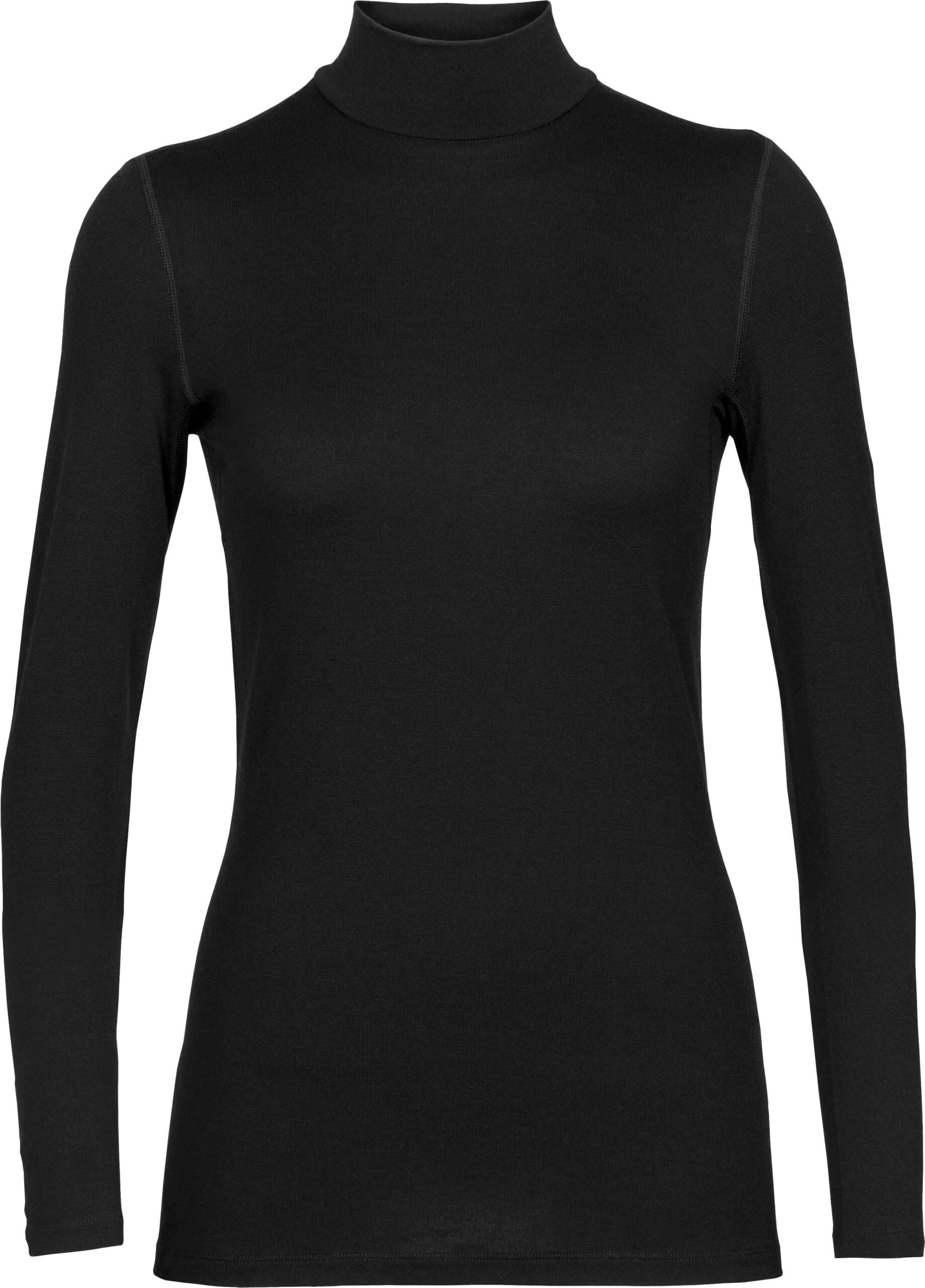 W Merino 260 Tech LS Turtleneck Black