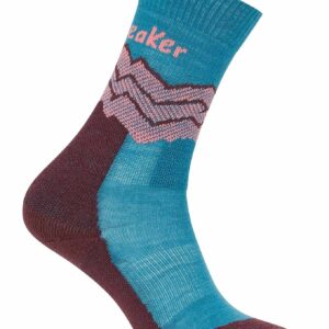 W Merino Hike+ Medium Crew Across the Peaks Topaz/Java/Acid Pink