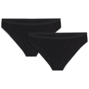 W Merino 150 Siren Bikini 2 Pack Black