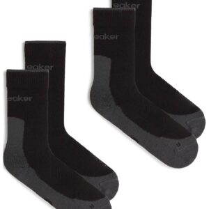 M Merino Hike+ Light Crew 2 Pack Black/Obsidian