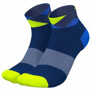 Running Peaks Short Socks Navy Blue Canary