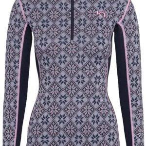 Rose Half Zip Baselayer Top Dark Navy Blue