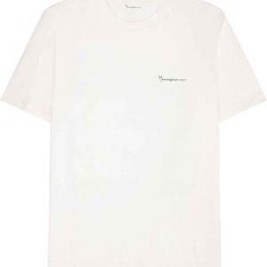 Regular Fit Colorful Trademark Print T-Shirt Egret