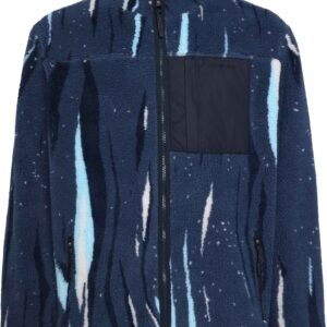 Loose Fit Northern Lights Zip Fleece Blue