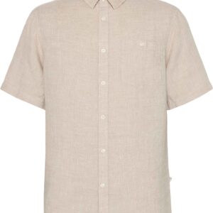 Regular Linen Short Sleeve Shirt Yarndyed - Light Feather Gray
