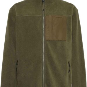 Loose Fit Zip Fleece Burned Olive