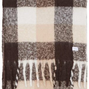 Recycled Polyester Scarf Brown Check