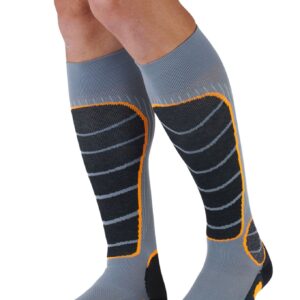 Ski Freeride Socks Gris/Orange