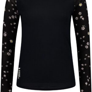 Bella W Merino Long Sleeve Black Daisy