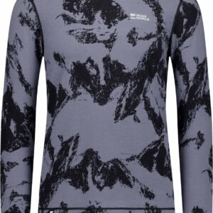 Cascade M Merino Base Layer Long Sleeve Mtn Pixel Grey