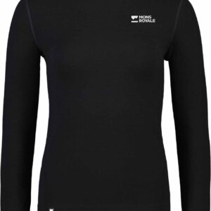 Cascade W Merino Base Layer Mock Neck Long Sleeve Black